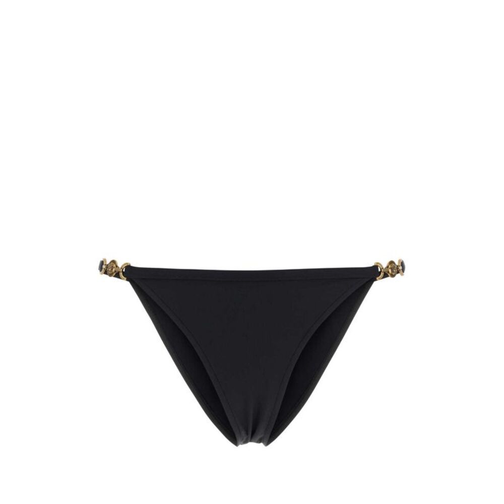 Versace Women Black Stretch Nylon Bikini Bottom